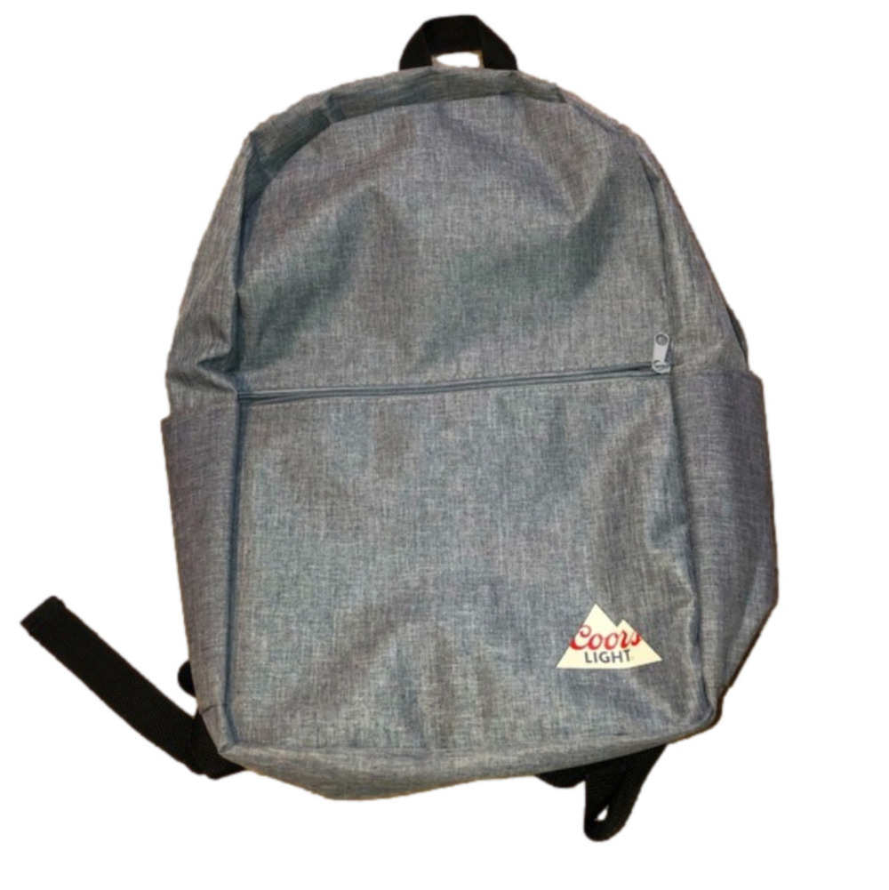 COORS Light Beer Explorer Insulated Backpack Cooler Gray 18x10” - Brand New